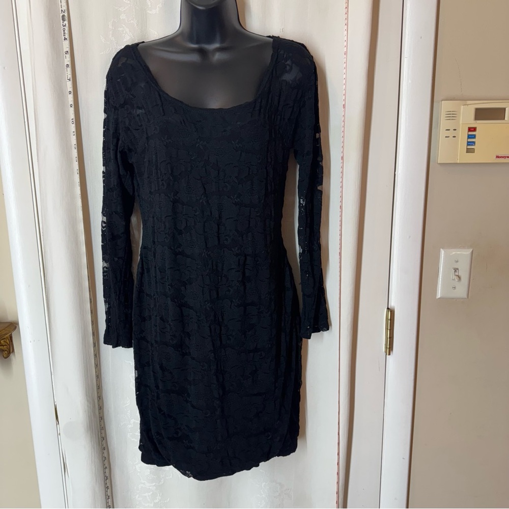 Vintage Cheryl Creations Black Lace Dress